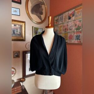 Vintage Neil Marten Black Cropped Sweater/Bolero